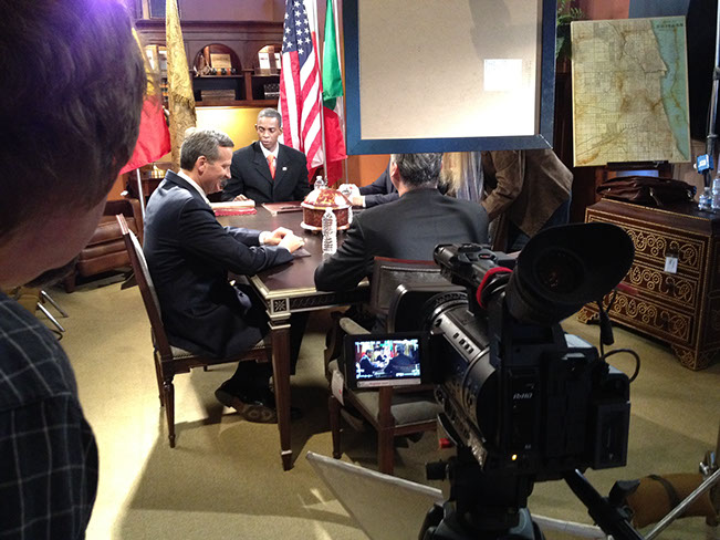 Bill O'Neil on set